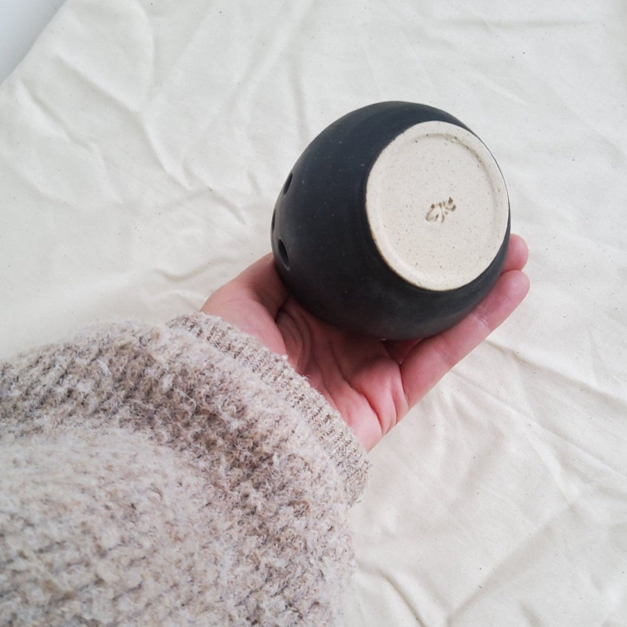 Candle holder black matte