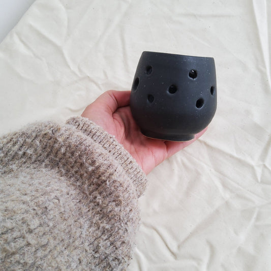 Candle holder black matte