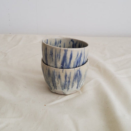 Set of drippy glaze cups